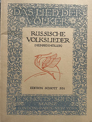 Russische Volkslieder (Russian Folksongs) Edition Schott 551 paperback songbook