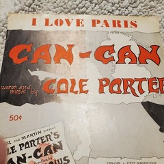I Love Paris, Can – Can Sheet Music, Words and Music by Cole Porter 1958