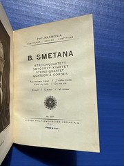 Smetana – String Quartet in E Minor – Hardcover Philharmonia Miniature Score