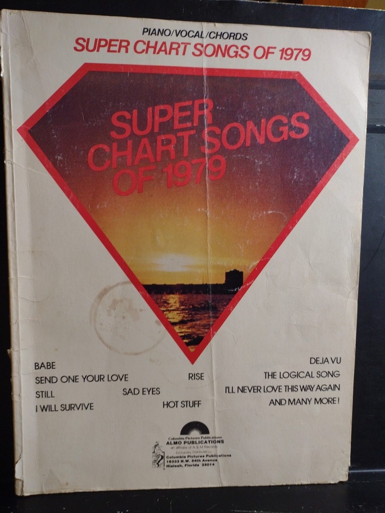 1970&rsquo;s Compilation Songbook Superchart Songs Of The 1979 Piano Guitar Vocal Good