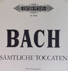 Vintage Sheet Music/Book Bach Samtliche Toccaten Edition Peters #4665 c1956