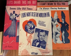 Vintage Antique Mixed Lot of 5 Sheet Music 1930’s-40’s Various Artists Genres #F