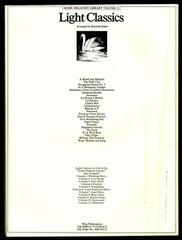 Home Organist Library Volume II Light Classics Song & Music Book – 80 pages