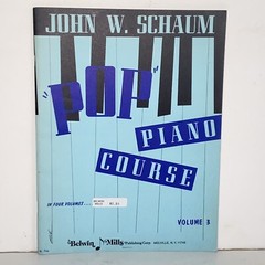 Vintage 1954 John Schaum Pop Piano Course Volume 3 Sheet Music Instruction Book