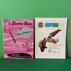 ELECTRIC BASS GUITAR MUSIC BOOK LOT MEL BAY ROGER FILIBERTO HUGHES ROCK N ROLL