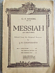 CHORAL MUSIC – VINTAGE G.F. HANDEL « MESSIAH » (1947) -ed. J.M. COOPERSMITH