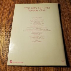 Top Hits of 1981 Volume One Vocal Selections Easy Piano Warner Bros