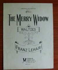 The Merry Widow: waltz by Franz Lehar – 1908 Piano sheet music in A