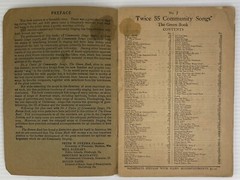 1917~The Green Book~No2 Twice 55 Community Songs~Sheet Music Book~Antique