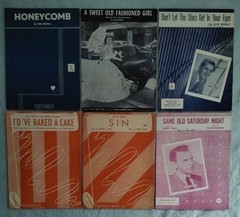 Vintage Sheet Music 36 pc Mixed Lot 1950s 1960s 1970s Movie Themes Popular Songs