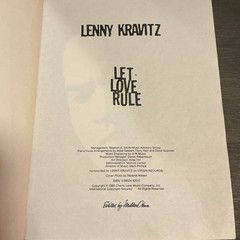 Lenny Kravitz, Let Love Rule, Songbook, 1990 Fair Condition No Poster