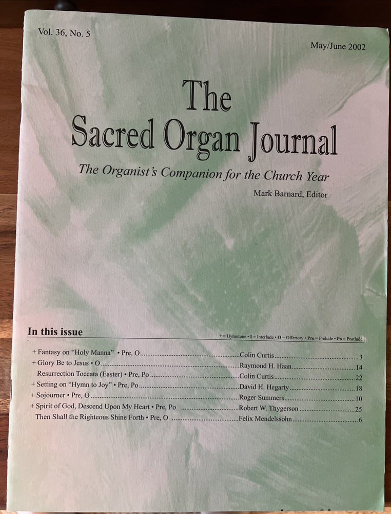The Sacred Organ Journal, May/June 2002