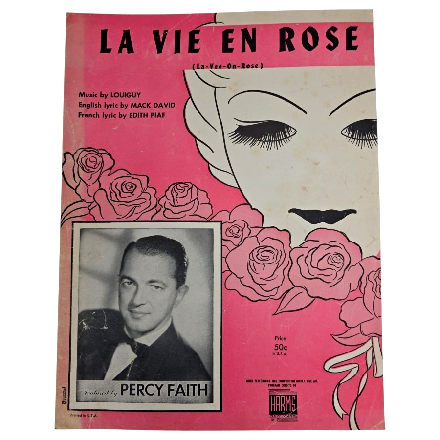 La Vie En Rose Sheet Music Piano Lyrics Chords Louiguy Mack David 1947