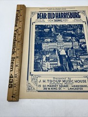 RARE Antique Dear Old Harrisburg Pennsylvania Sheet Music Book 1924 Original PA