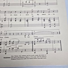 Alice Blue Gown Sheet Music Piano Lyrics 1934 McCarthy Tierney Irene Vintage