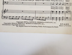 9 Vintage 1924 Choral Choir Sheet Music Kentucky Babe Adam Geibel TTBB Piano
