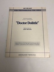 Doctor Dolittle Song Book Sheet Music Professional Use 20th Century-Fox Hastings