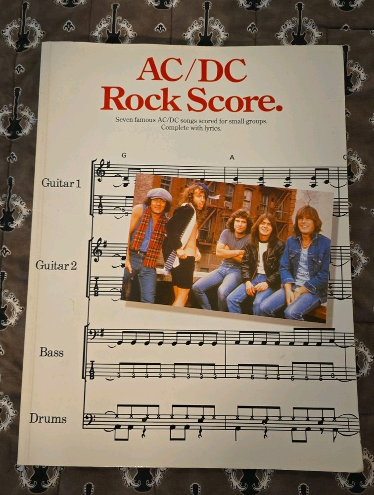 AC/DC Rock Score Wise Publication Music Book 1980s