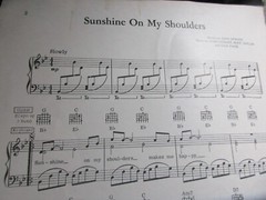 Sheet Music – Sunshine on My Shoulder by John Denver – Cherry Lane Music Co.1971