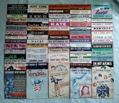 Vintage Sheet Music 75 pc Mixed Lot 1940&rsquo;s WWII Patriotic Movie Popular Songs