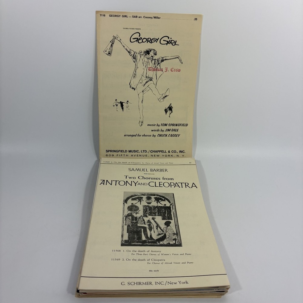 Choral Octavo Lot Pop Show Tunes Sheet Music SAB Chorus Tom Springfield