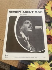 Vintage Sheet Music Johnny Rivers Secret Agent Man 1965