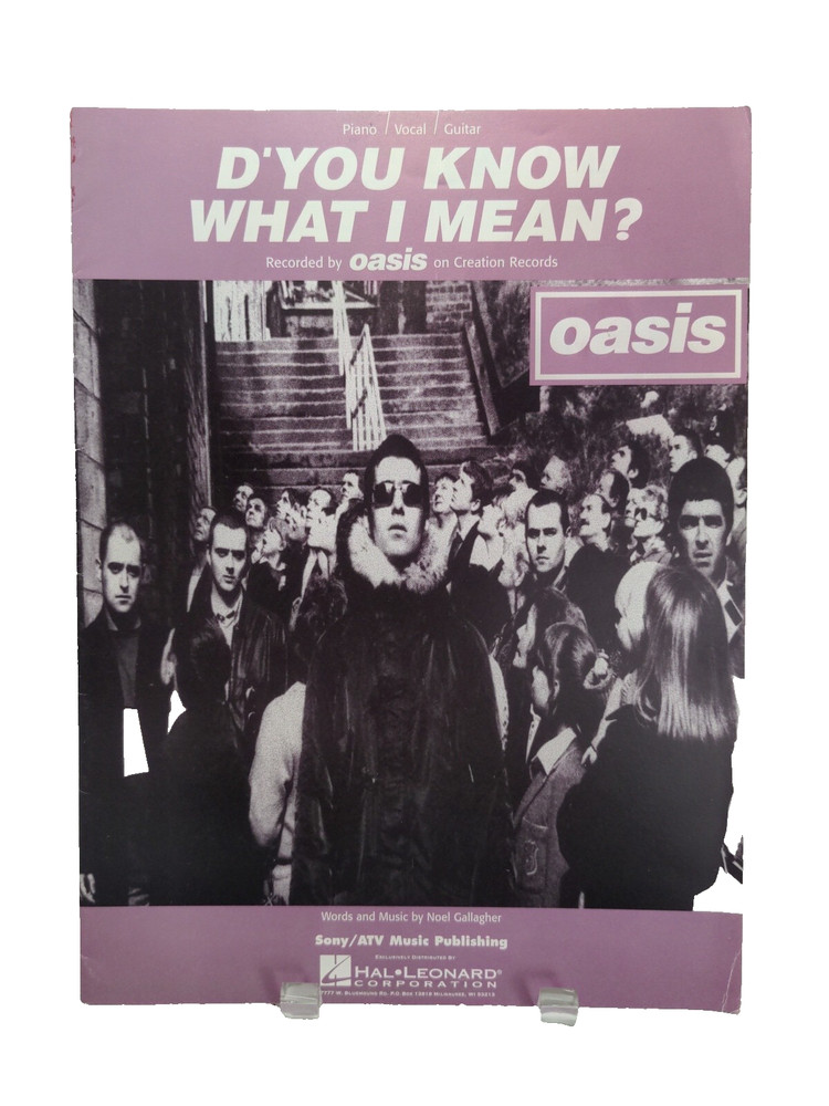 D&rsquo;You Know What I Mean Sheet Music Song Book Oasis Piano Vocals Guitar Rock F2A