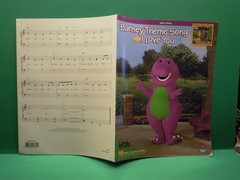 Barney Theme Song & I Love You – 1992 US Easy Piano Sheet Music with Poster