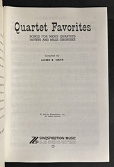 1958 Quartet Favorites Volume 1 by Alfred B Smith (Paperback)