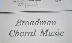 Choral Sheet Music For « O Divine Redeemer » SATB – Keely – Broadman Choral Music