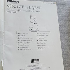 Hal Leonard Song of the Year 1969-1989 Piano Guitar Vocal Religious