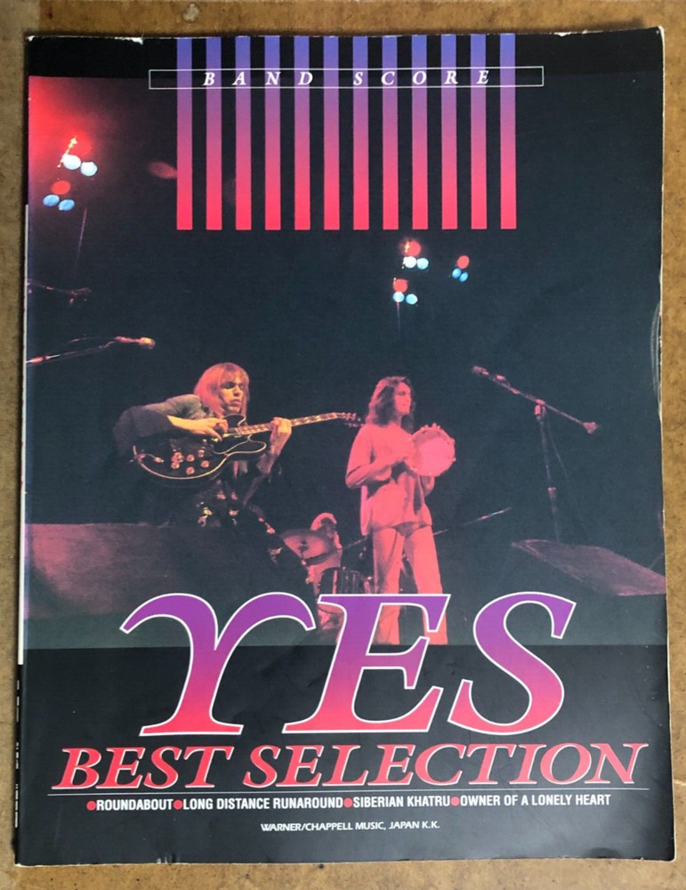 YES BEST SELECTION Japan Band Score Book Guitar Tab