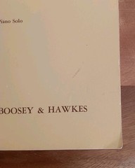 Béla Bartók – Three Rondos Piano Solo Vintage 1957 Boosey & Hawkes Sheet Music.