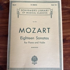 Schirmer’s Library Musical Classics MOZART EIGHTEEN SONATAS FOR PIANO & VIOLIN