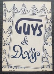 1963 GUYS&DOLLS MUSICAL SCORE BOOK U.S.ARMY GARRISON VERONA ITALY W/TICKET STUBS