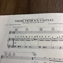 Vintage “Through The Eyes Of Love” Theme From Ice Castles Sheet Music 1978