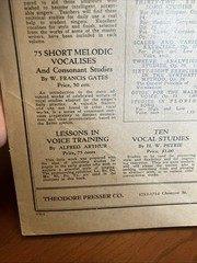 School Trios: Part Songs For SOPRANO, ALTO AND BASS VOICES. Theodore Presser Co
