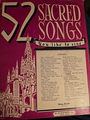 52 SACRED SONGS YOU LIKE TO SING 1939 Sheet Music G Schirmer Songbook 233pg G115