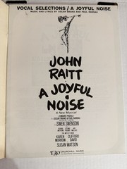 A Joyful Noise Vocal Selections 1966 John Raitt Broadway TRO Churchill Music