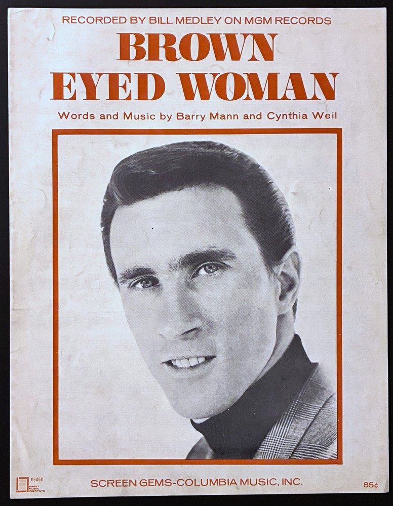1968 BILL MEDLEY « BROWN EYED WOMAN » SHEET MUSIC – POP ROCK ERA – EVERLY BROTHERS