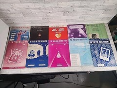 10 Vintage Sheet Music Lot Antique Piano Gospel Jazz USA 50s 60s 70s
