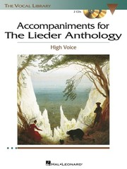 The Lieder Anthology Accompaniment CDs The Vocal Library High Voice Vo 000000455