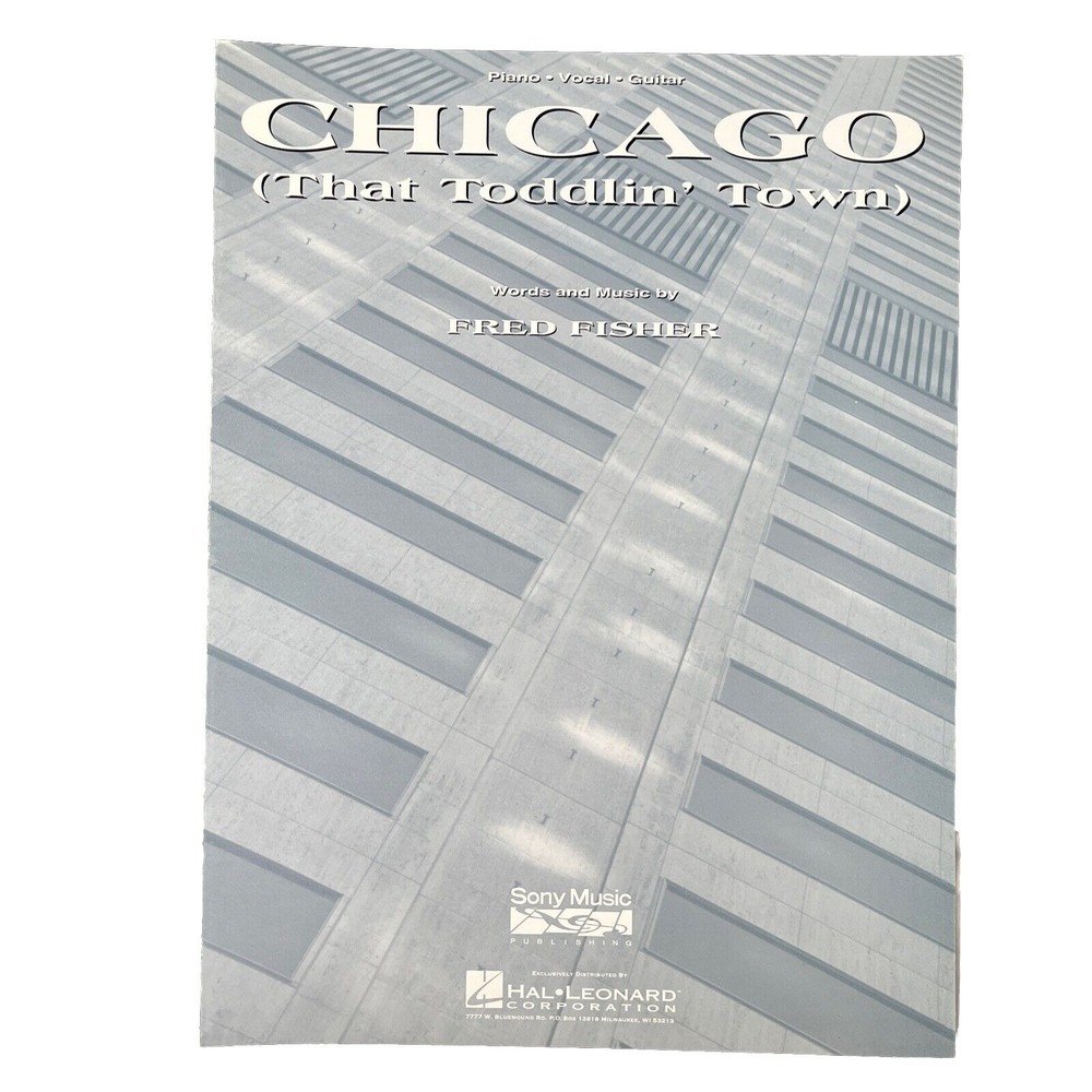 Chicago That Toddlin’ Town Piano Vocal Sheet Music Fred Fisher New Hal Leonard
