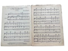 A Pair Of Blue Eyes Sheet Music John McCormack Irish Song O My Heart Film 1930