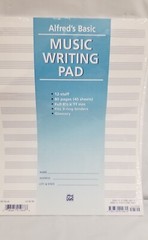 Alfred&rsquo;s Basic Music Writing Pad 12 Staff 80 Pages 40 Sheets Sealed New
