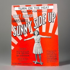 Turn On the Heat VTG Sheet Music 1929 Sunny Side Up Janet Gaynor Charles Farrell