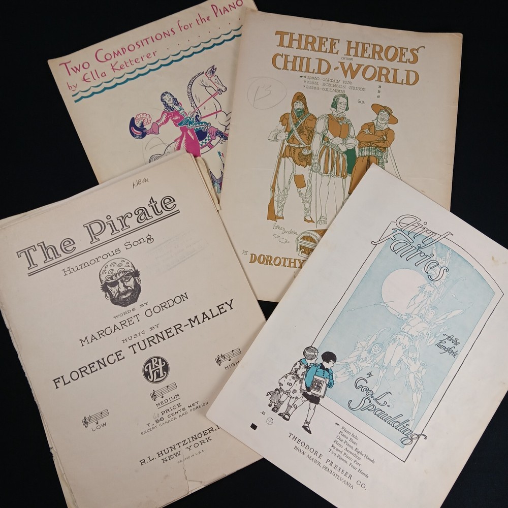 Antique Sheet Music Piano Florance Tuner Maley Dorothy Blake Ella Ketterer