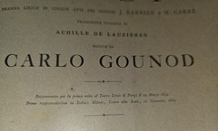 Hard Bound Antique 19th Century Sheet Music Book Litho Faust 1862 Printed Italy