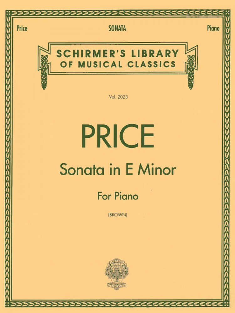 Florence Price Sonata in E minor Schirmer Piano Solo Sheet Music NEW 050482491
