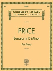 Florence Price Sonata in E minor Schirmer Piano Solo Sheet Music NEW 050482491